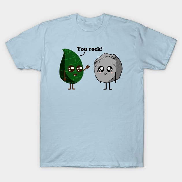 Leaf, rock, you are the best, You rock! T-Shirt by Anahis Digital Art